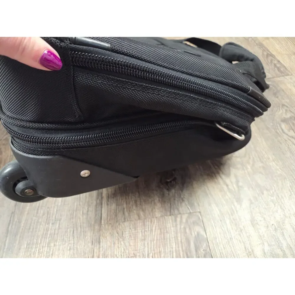 Delsey Rolling Laptop Duffle Briefcase Travel Under Seat Tote Carry On Bag